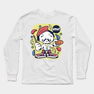 Cool artist cartoon character Long Sleeve T-Shirt